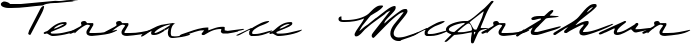 Terrance's signature.